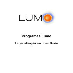PROGRAMA LUMO – ESPECIALIZAÇÃO EM CONSULTORIA